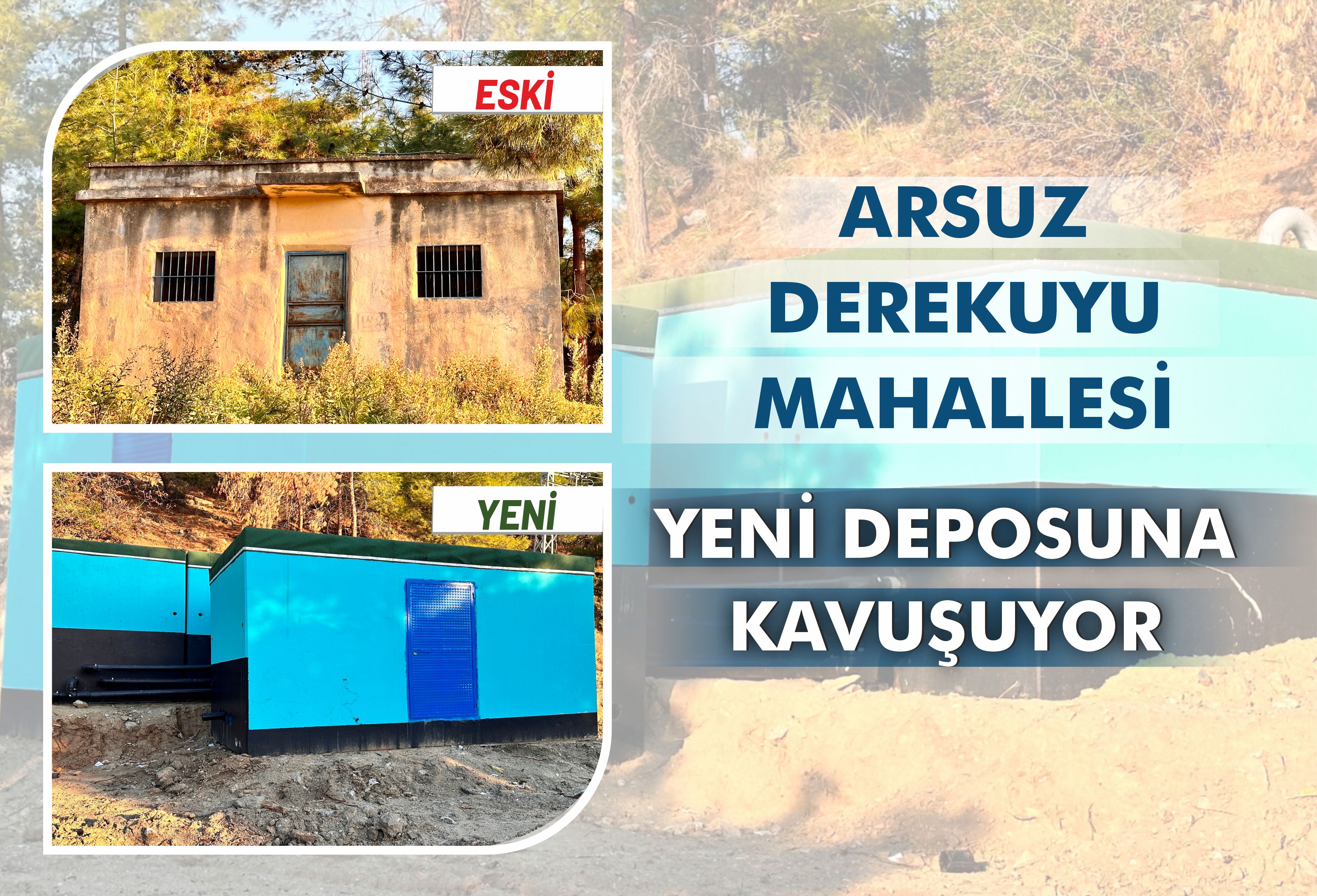 Arsuz Derekuyu Mahallesi’nin İçme Suyu Deposu Yenileniyor